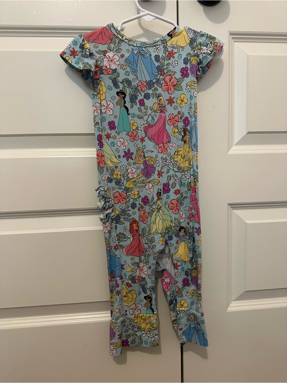 Posh Peanut Light Blue ORIGINAL Princess Floral Romper